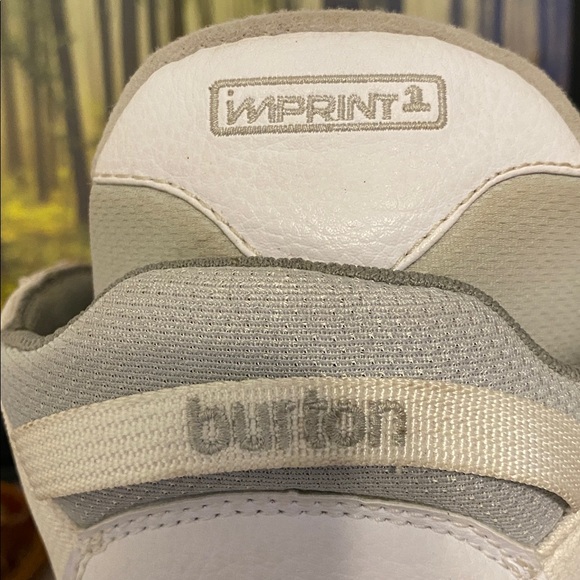 Burton White Snowboard Boots with Gray Highlights, good condition. - Picture 4 of 9